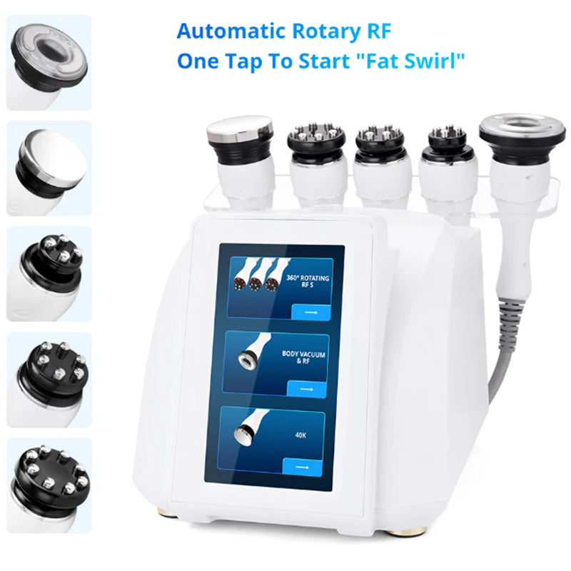 New 360 Degree Rolling RF 40K Cavitation Body Suction Weight Loss Machine 8 in 1 Face Lifting Beauty Machine