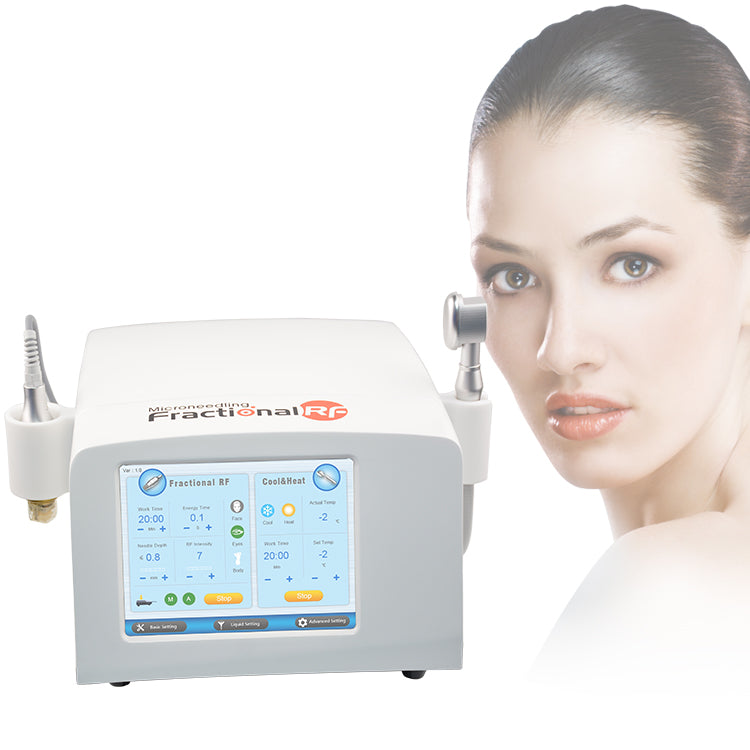 Microneedling fractional rf face wrinkle remove machine Radio Frequency skin tightening machine with heating cooling handle