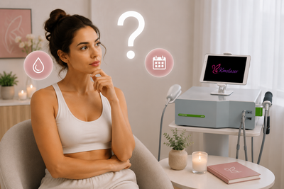 Evaluación de clienta para terapia de ondas de choque durante la menstruación