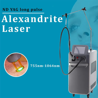 Laser Hair Removal Machine Long Pulsed Nd YAG Laser Pro 1064nm Alexandrite 755nm