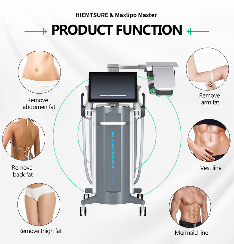 10D EMT Maxlipo Master EMS Slimming Muscle Building Machine 4 Handles Green Light Fat Reduction Body Sculpting Device