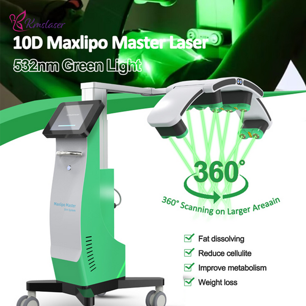 KMSLASER 532NM Cold Diode Laser for Fat Loss 10 Green Laser Therapy 10D Painless Slim Machine