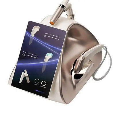 Micro Pulse 10D HIFU Machine TT MPTSTL – Front View with Dual Handpiece System & Blue Light Effect | KMSLASER
