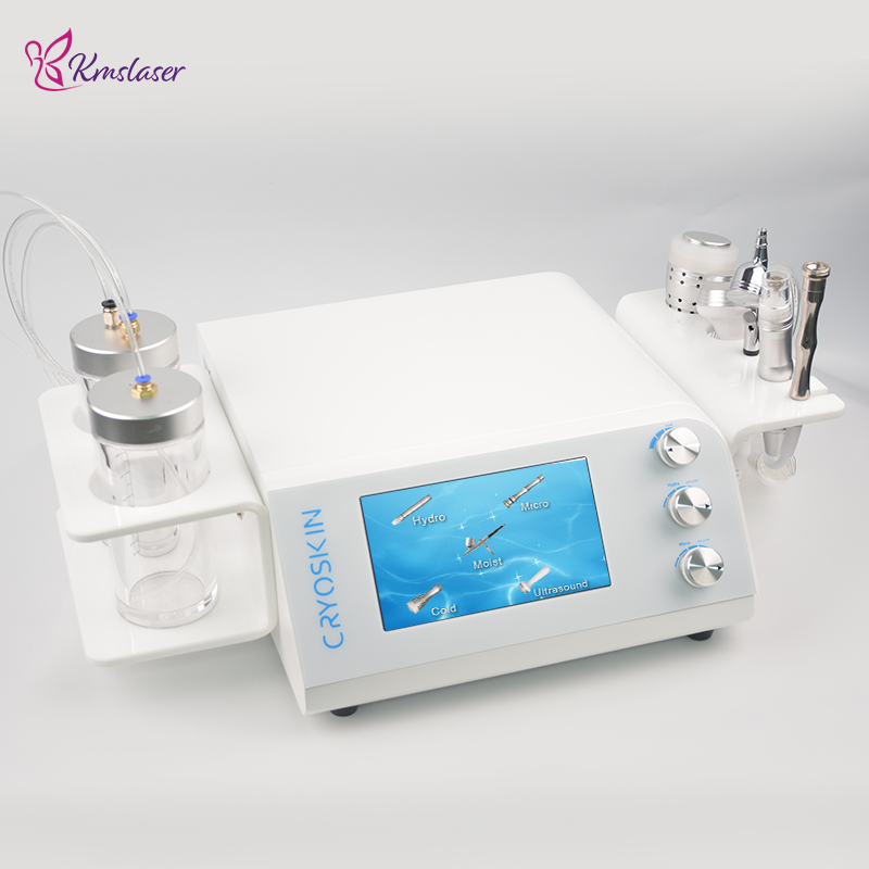 KMSLASER 5 in 1 Portable Skin Deep Cleansing Crystal hydrodermabrasion Face Micro Diamond hydra facial Device