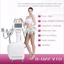 V10 Vertical Body Contouring Machine – Clinical Salon Application Graphic with B-022 V10 Multi-Technology Features | KMSLASER