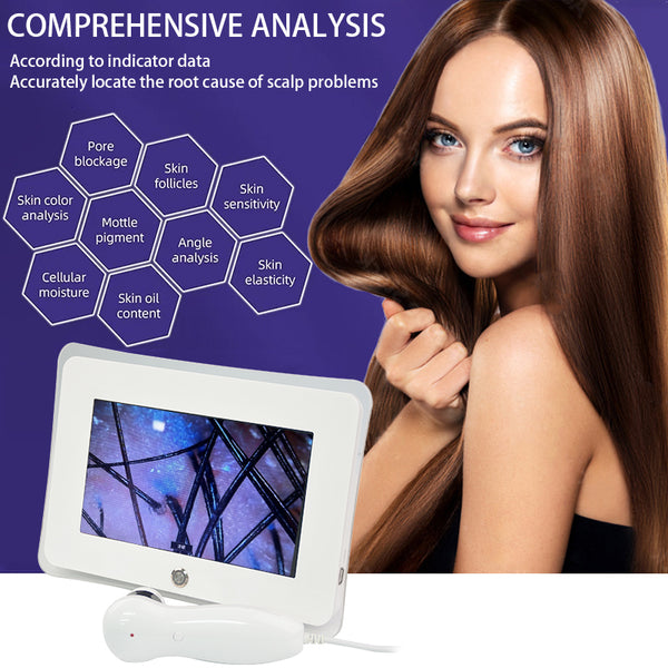 Skin Analyzer 50X/200X Magnifier Analyzer HD Skin Scanner Hair Follicle Oil Moisture Pigment Tester Scalp