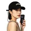 LLLT Laser Hair Growth Cap – Side View of Model Wearing Cap with Wireless Remote Controller | KMSLASER