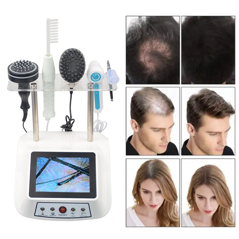 5 in 1 Hair Growth Improvement Regeneration High Frequency Current Scalp Massage Analyzer