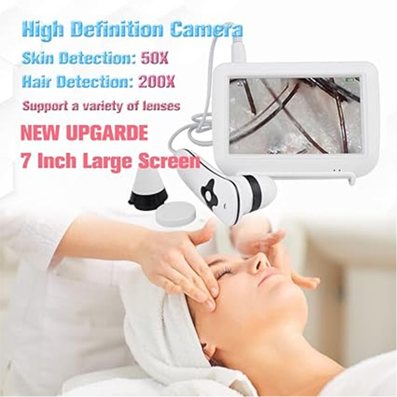 Skin Diagnosis Hair Analyzer,5 Inch LCD Screen Digital Skin Detector Moisture Tester Hair Skin Analyzer Machine