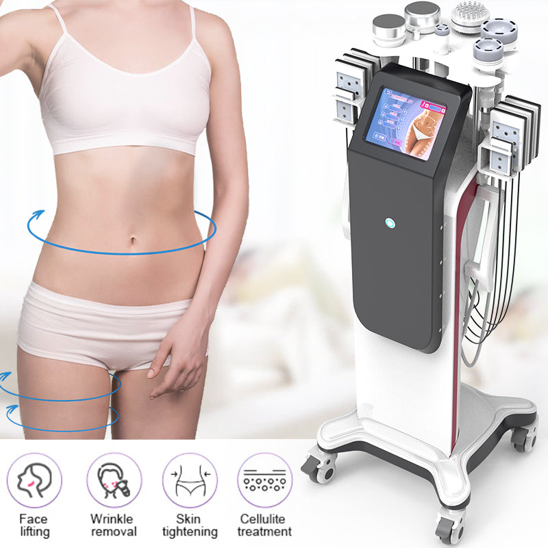 6 in 1 80K Cavitation Vacuum RF Lipolaser Body Slimming Machine