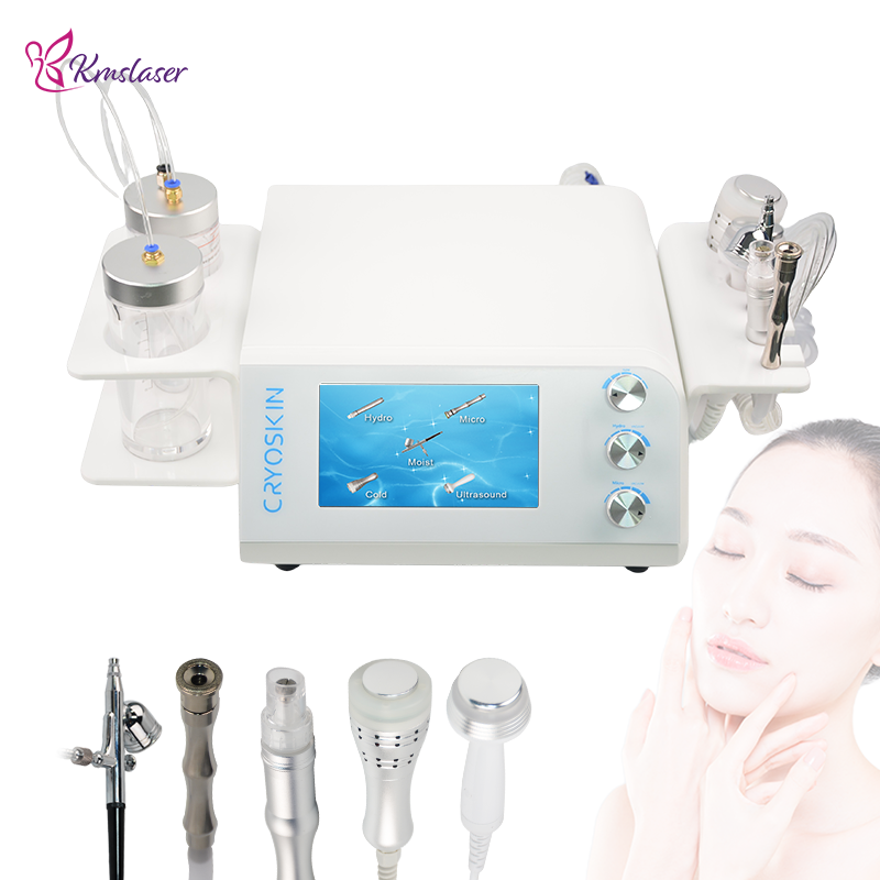 KMSLASER 5 in 1 Portable Skin Deep Cleansing Crystal hydrodermabrasion Face Micro Diamond hydra facial Device