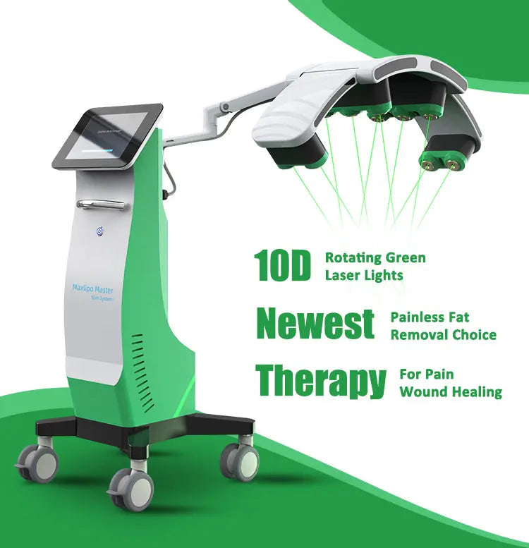 New Arrival 532NM Cold Diode Laser for Fat Loss 10 Green Laser Therapy 6D 10D Painless Slim Machine