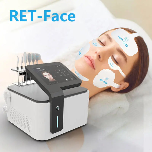 Non invasice 6 Patchs ret Face magnetic lifting skin tightening ems facial massager machine for face
