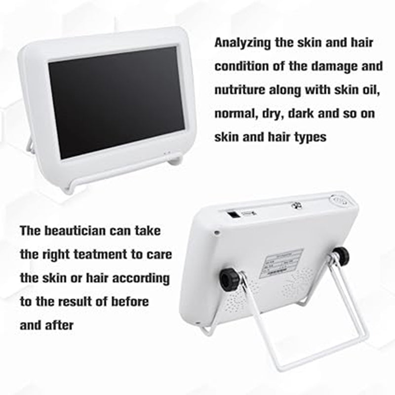 Skin Diagnosis Hair Analyzer,5 Inch LCD Screen Digital Skin Detector Moisture Tester Hair Skin Analyzer Machine