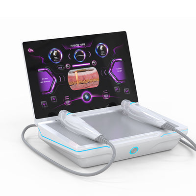 FUSION HIFU A67 Machine – Front View with 15.6-Inch Foldable Touch Screen & Dual Handpiece System | KMSLASER