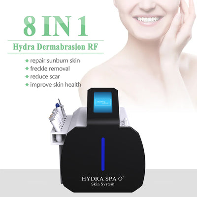 SPA M86 8-in-1 Hydradermabrasion RF Machine – Black Model Front View for Professional Facial Beauty Care | KMSLASER