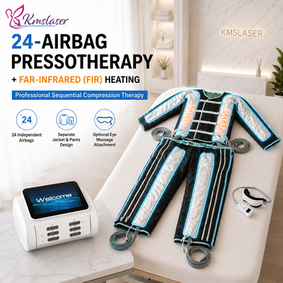 24-Airbag Pressotherapy Machine with Far-Infrared Heating – Full Body Lymphatic Drainage & Sequential Compression Therapy BR619 | KMSLASER