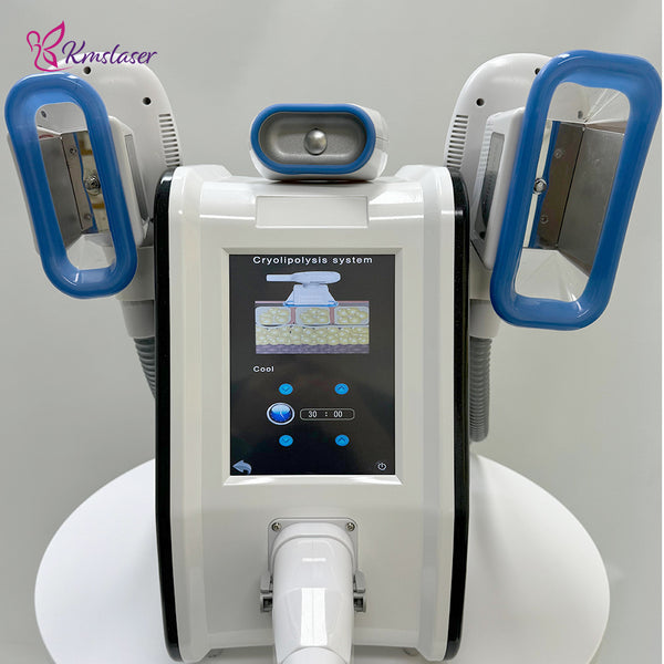 KMSLASER Cryo body Double chin handle Fat freezing device Vacuum System Cryolipolysis Equipment