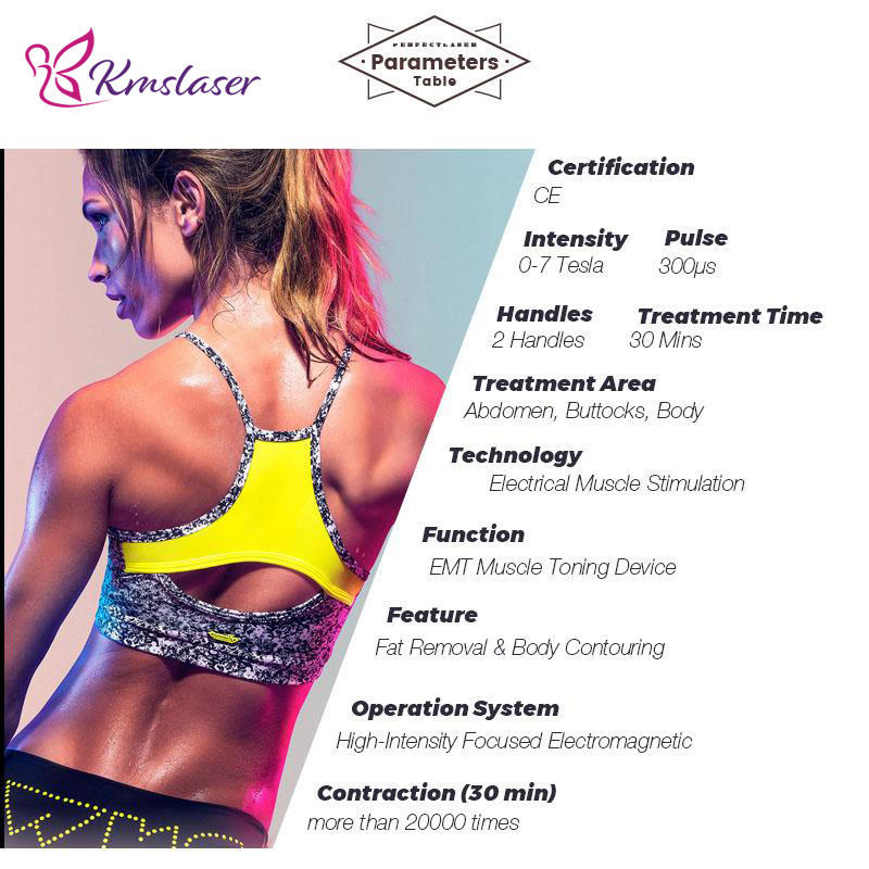 Professional Electromagnetic Body Sculpting Machine Fat Reduction Machine High Intensity 2 Handles Anti-cellulite Shaping Body