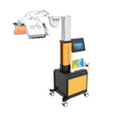 HR72 scalp care machine showing laser treatment panels and control display