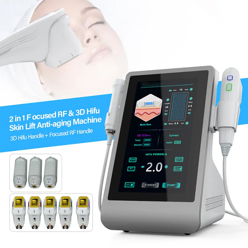 New 2 in 1 RF+9D Face Beauty Machine Hifu 4D Machine for Face and Body Hifu(high intensity focused ultrasound)