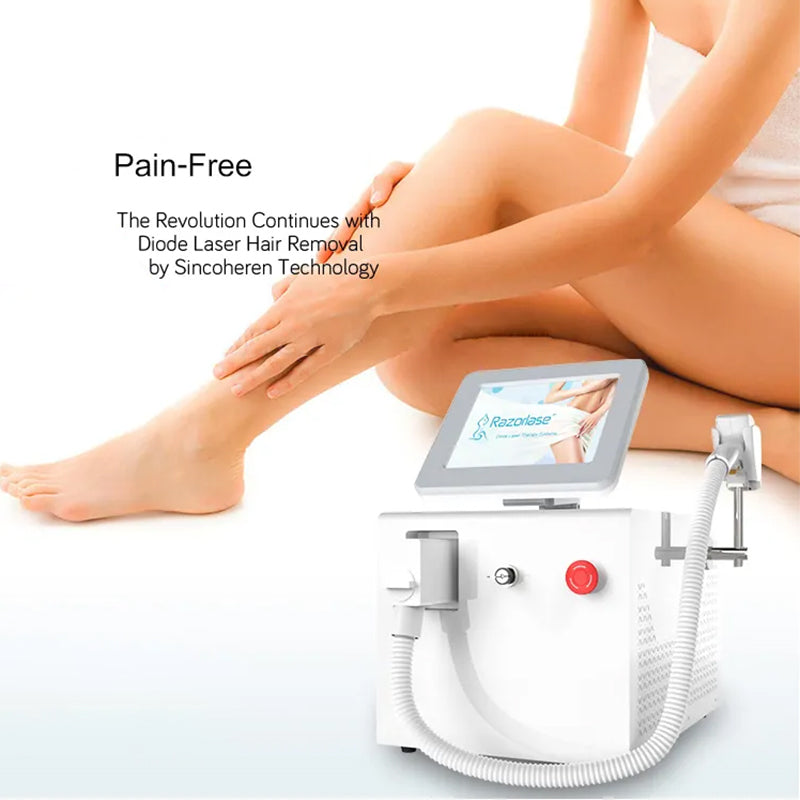 Professional ice cool laser hair removal beauty machine portable diode laser 755nm 808nm 1064nm