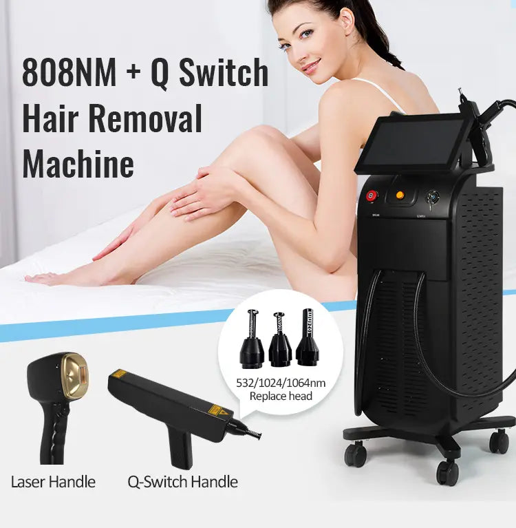 808 diode laser and pico 2 in 1 808 diode laser hair removal nd yag 755 808 1064 3 wavelength diode laser hair removal machine