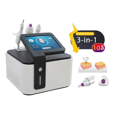 3-in-1 Fractional Plasma Trinity Machine with 3 Handpieces and Applicator Tips