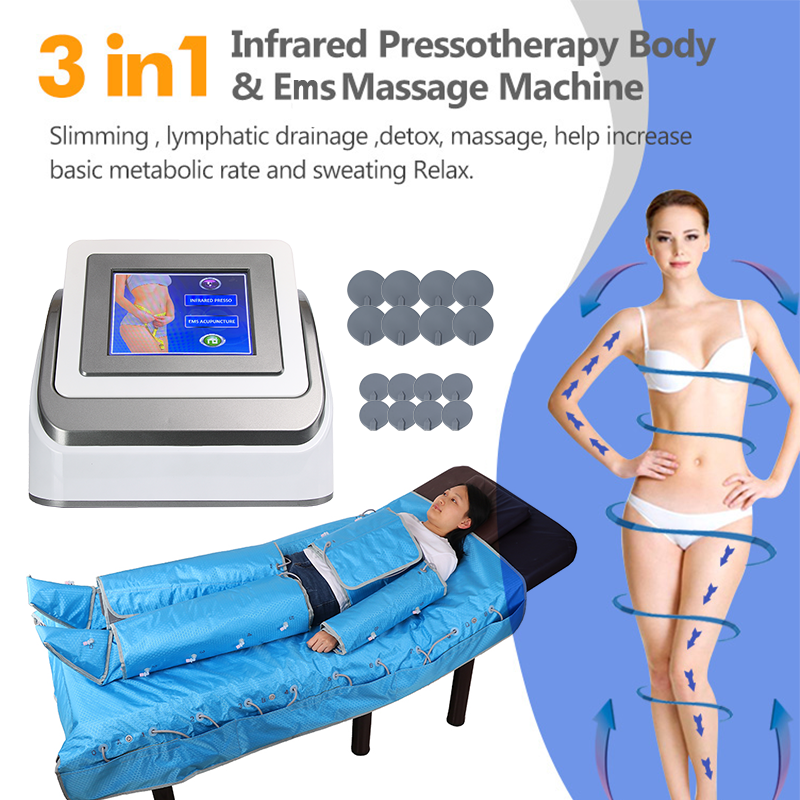 KMSLASER 3in1 Air pressure Pressotherapy Lymphatic Drainage Electrostimulation Machine