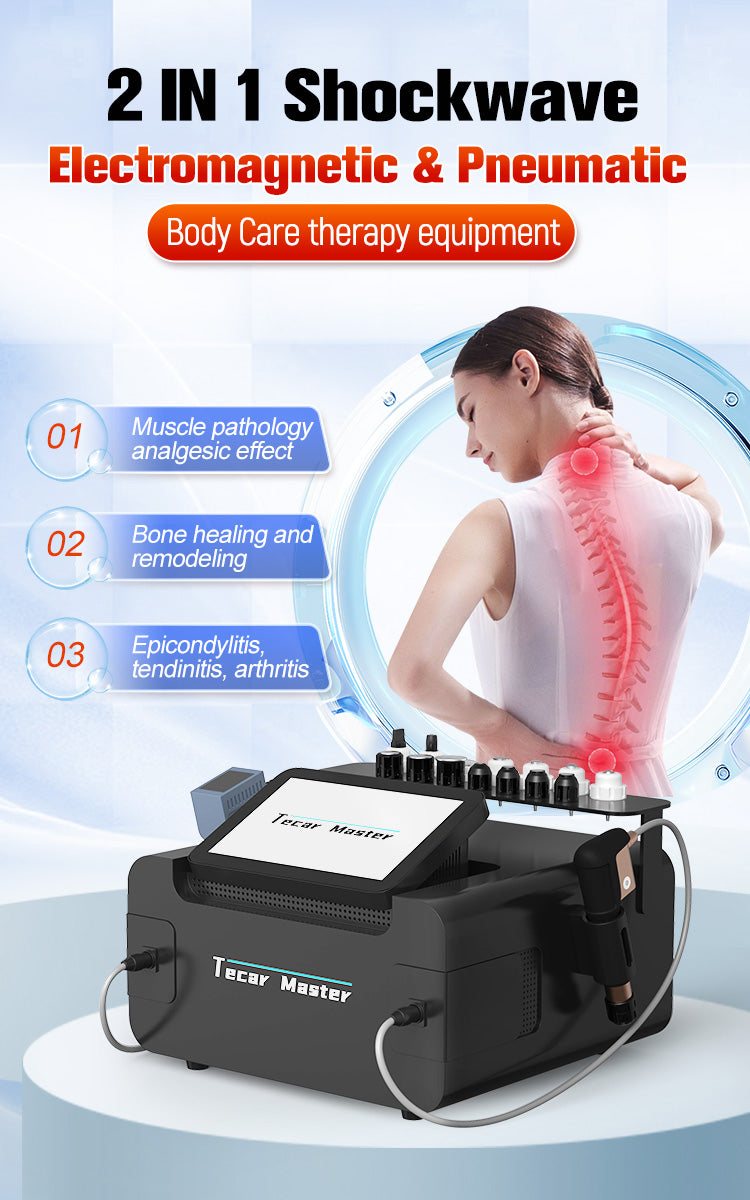 SW319 Tecar Master | 2-in-1 Pneumatic + Electromagnetic Shockwave Therapy System