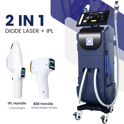 Diode Laser Hair Removal IPL Opt Nd Yag Multifunctional 2 In 1 Beauty Laser Skin Treatment Therapy Machines