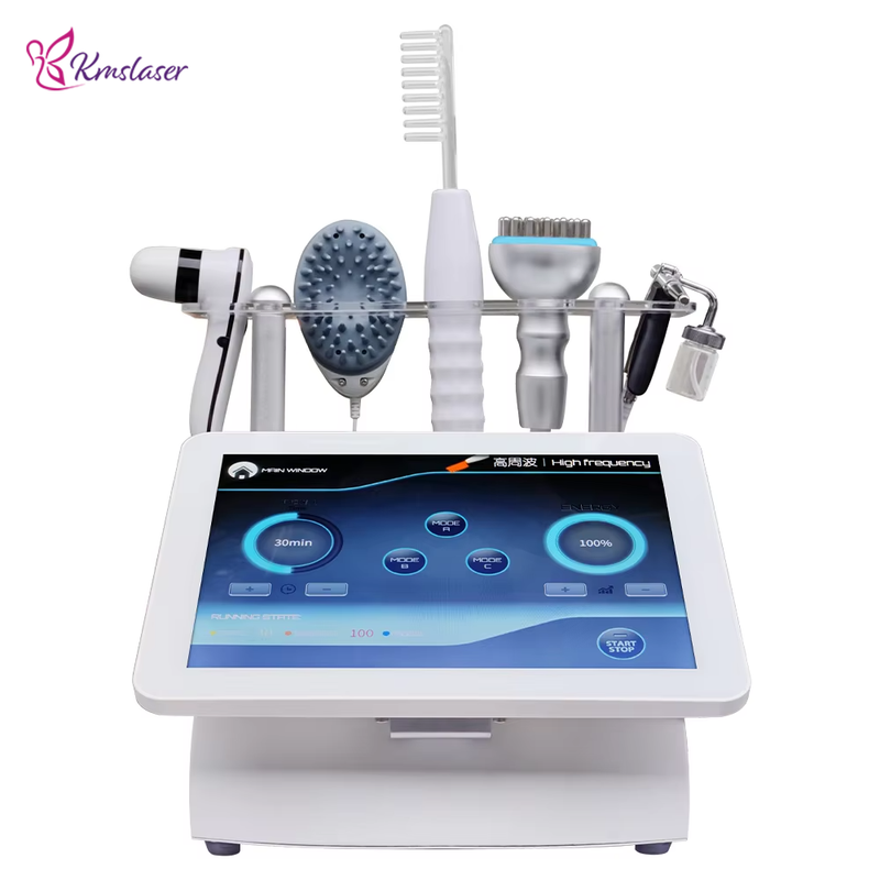 KMSLASER hair loss treatment growth 2 HD detector heads scalp analysis device hair analyzer machine for hair loss scalp massager