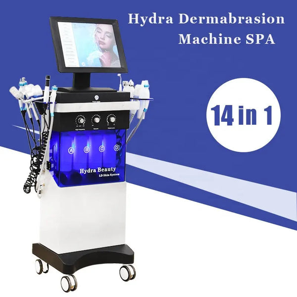 Beauty Salon Equipment Skin Wrinkle Remover Hydra Diamond Dermabrasion Jet Peel Machine Oxygen 14 In 1 Hydro Facial Machine