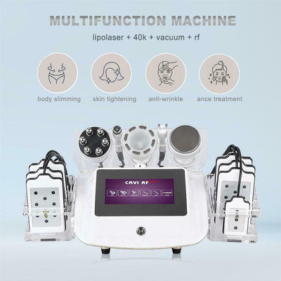 6-in-1 Lipo Laser 40K Cavitation RF Vacuum Body Slimming Machine LP03 – Full System View | KMSLASER