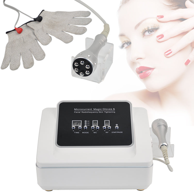2in1 microcurrent magic gloves microcurrent facial face lift machine