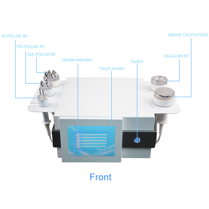 5 in 1 40k ultrasonic ultrasound cavitation therapy device machine with laser rf cavitation head cavitation effect instrument