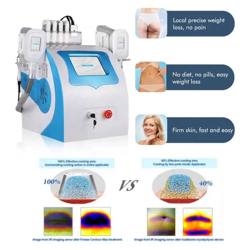 6-in-1 360 Cryolipolysis Cavitation RF Lipo Laser Slimming Machine ...