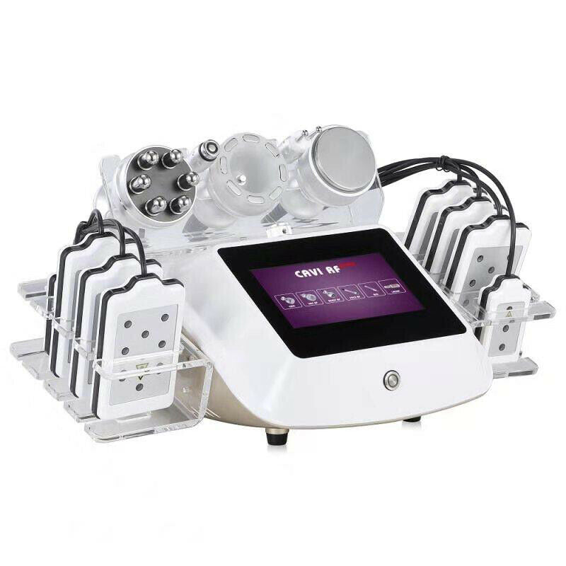 6IN1 RF Ultrasonic Cavitation 40K Vacuum Laser Body Slimming Machine Facial Lift