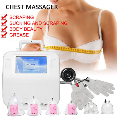 BR-04 RF Vacuum Body Sculpting Machine with Breast Enhancement Cups and Massage Gloves