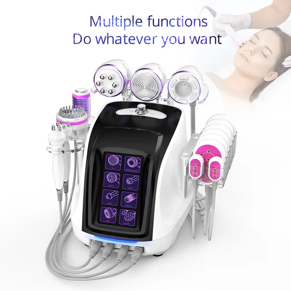 GraceAllure - RF Slimming and Skin Tightening Ultrasonic Cavitation Device for Cellulite Removal at Home Fat Burner LED Body Cavitation Machine Ultra