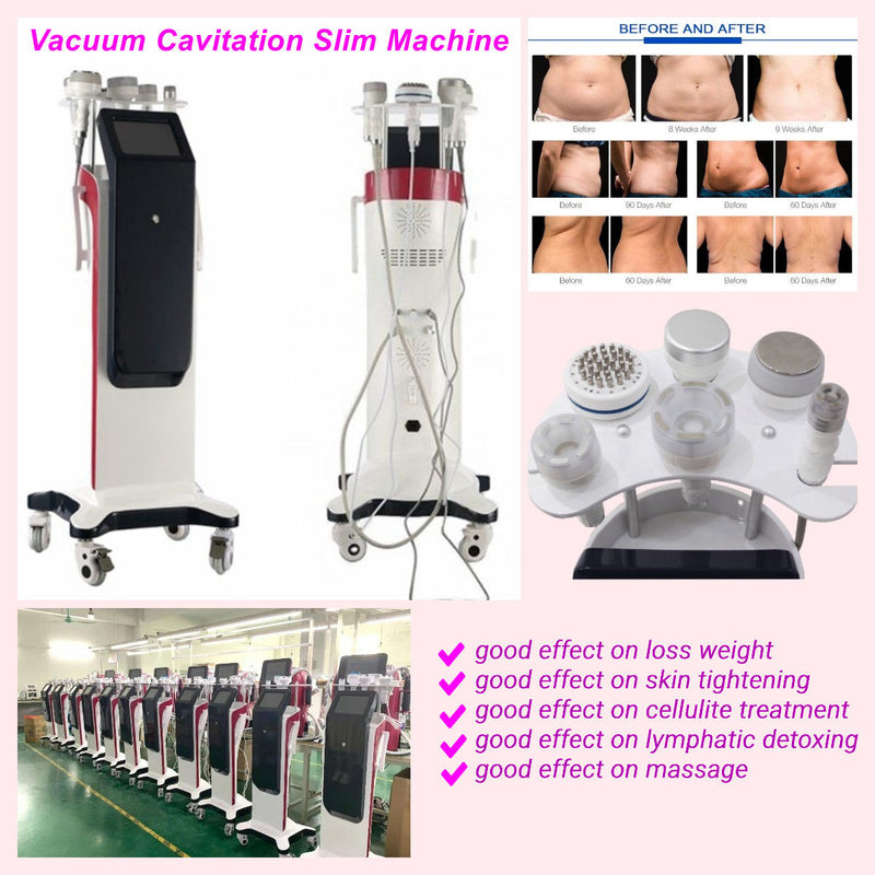 40KHZ Ultrasonic Cavitation RF Vacuum Cavitation Slimming Machine Bio  Micro-current Electronic Stimulation Body Contouring Machine