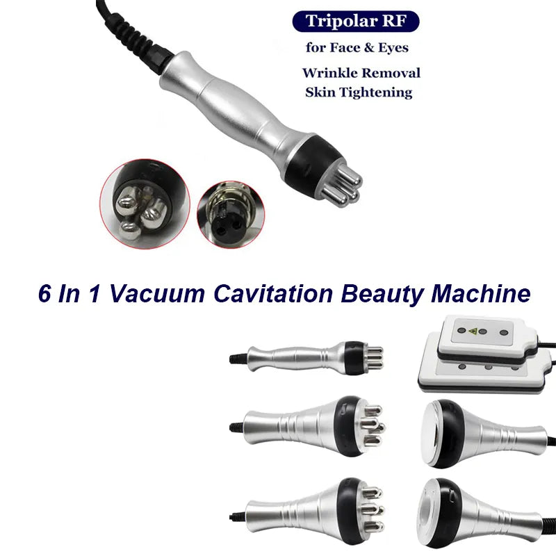 Salon use 6 IN 1 cvitation RF machine laser vacuum radio frequency face lifting body sculpting beauty equipment