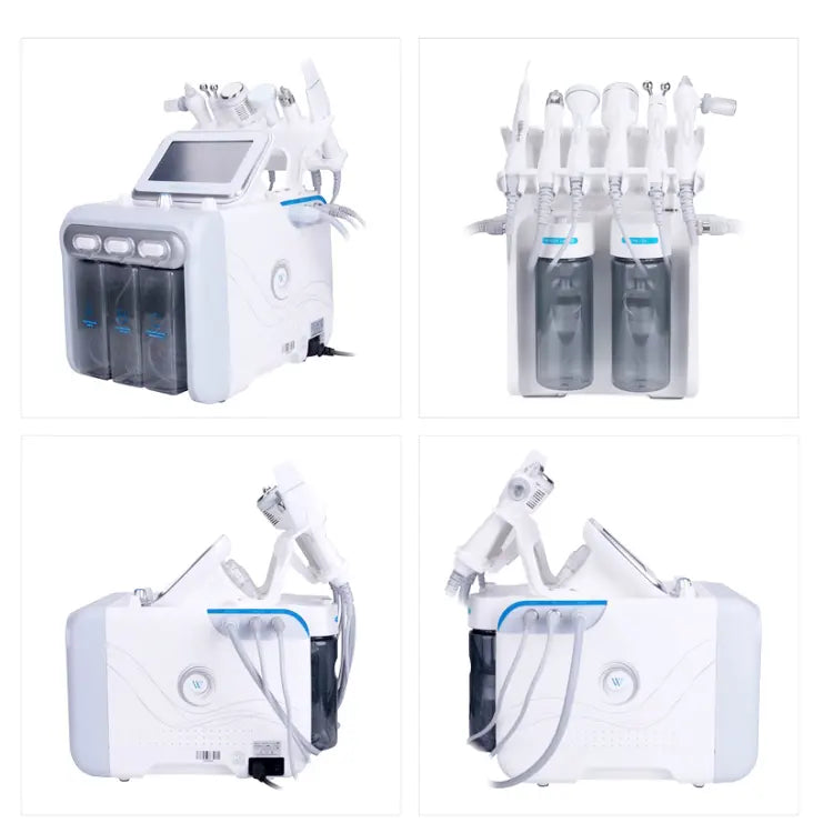 6 in 1 Professional Water Facial Rejuvenation CO2 Oxygen RF Ultrasonic Beauty Microdermabrasion Peeling Machine