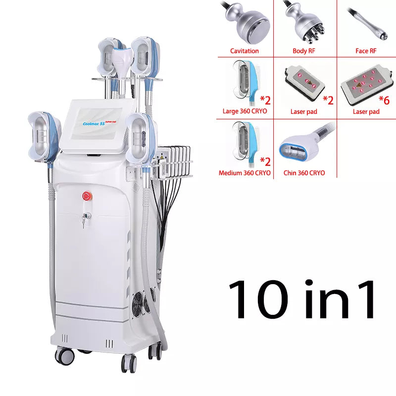 Cryofreeze Machine 11-in-1 360 Cryoskin Freeze Machine – Lipo Laser Cavitation RF Cryotherapy