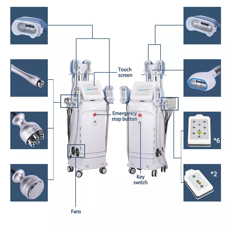 Cryofreeze Machine 11-in-1 360 Cryoskin Freeze Machine – Lipo Laser Cavitation RF Cryotherapy