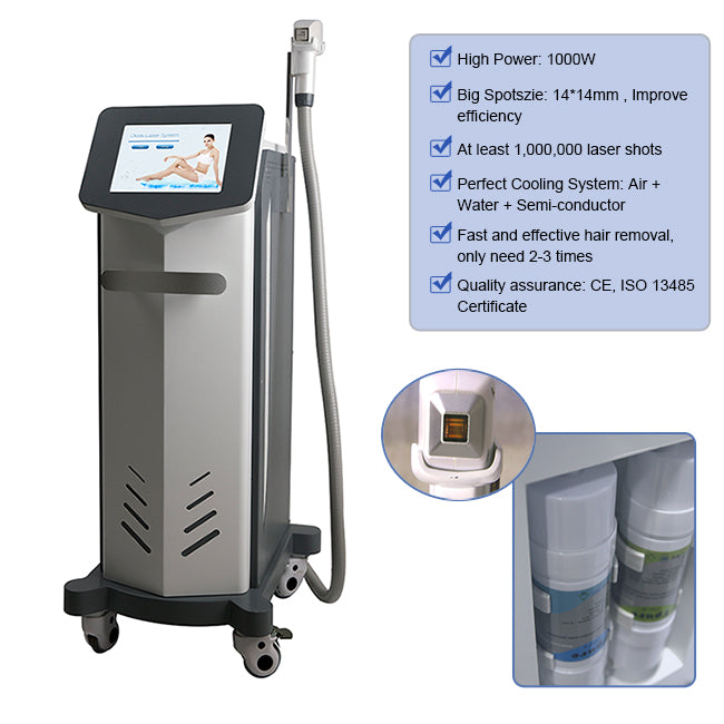 Professional Newest Diode Laser Hair Removal 808nm wavelengths permanent portable 808 nm diode laser hair removal machine