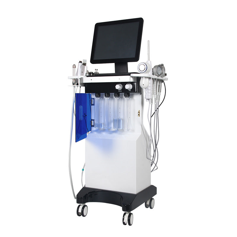 Multifunction hydra water dermabrasion facial beauty hydradermabrasion ice bio diamond rf ultrasound technology machine