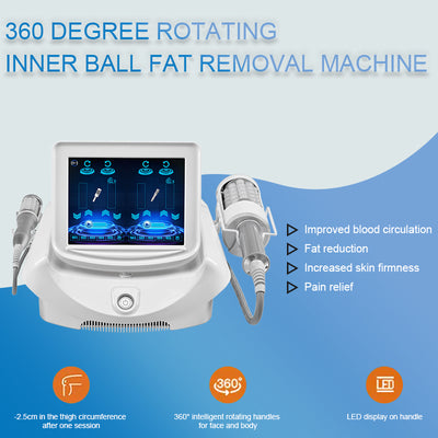 D50 Inner Ball Roller Machine – Front View Showing Host Unit & 360° Rotating Silicone Ball Cylinder | KMSLASER