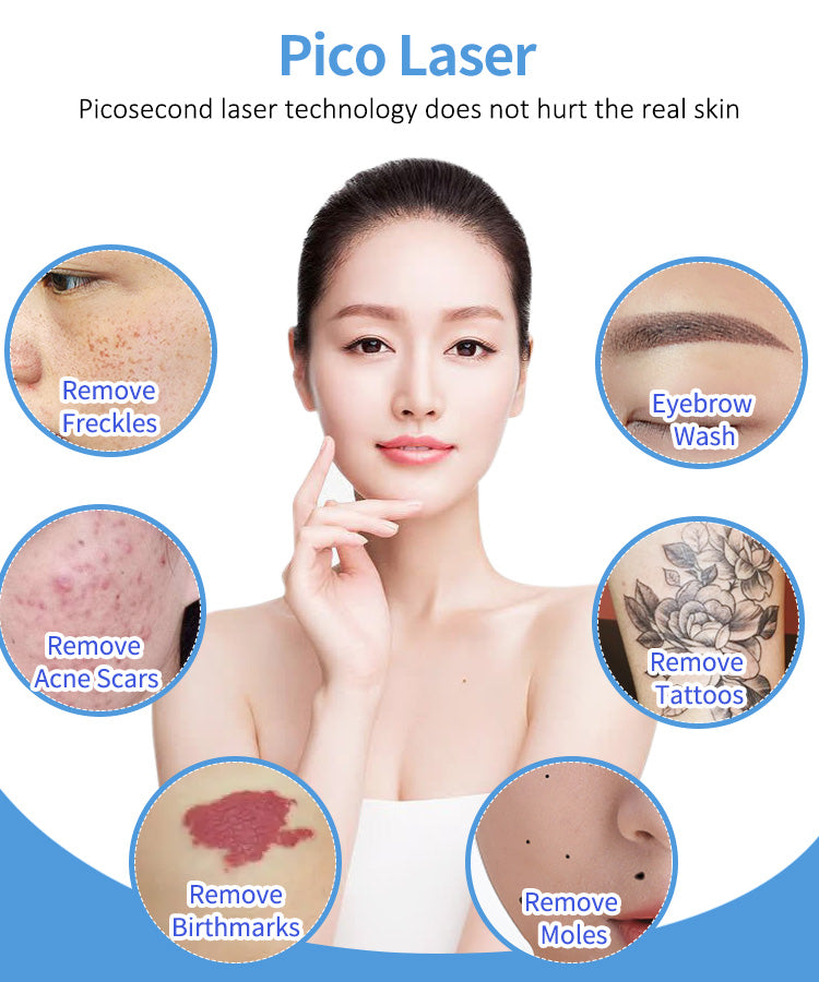 2 IN 1 Diode triple wavelength picosecond laser tattoo and hair removal machine pico laser tattoo removal machine for salon