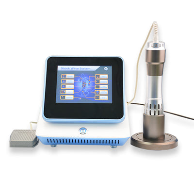 SW6S Electromagnetic Shockwave Therapy Machine – Front View with Touch Screen, 7 Treatment Heads & Foot Pedal | KMSLASER